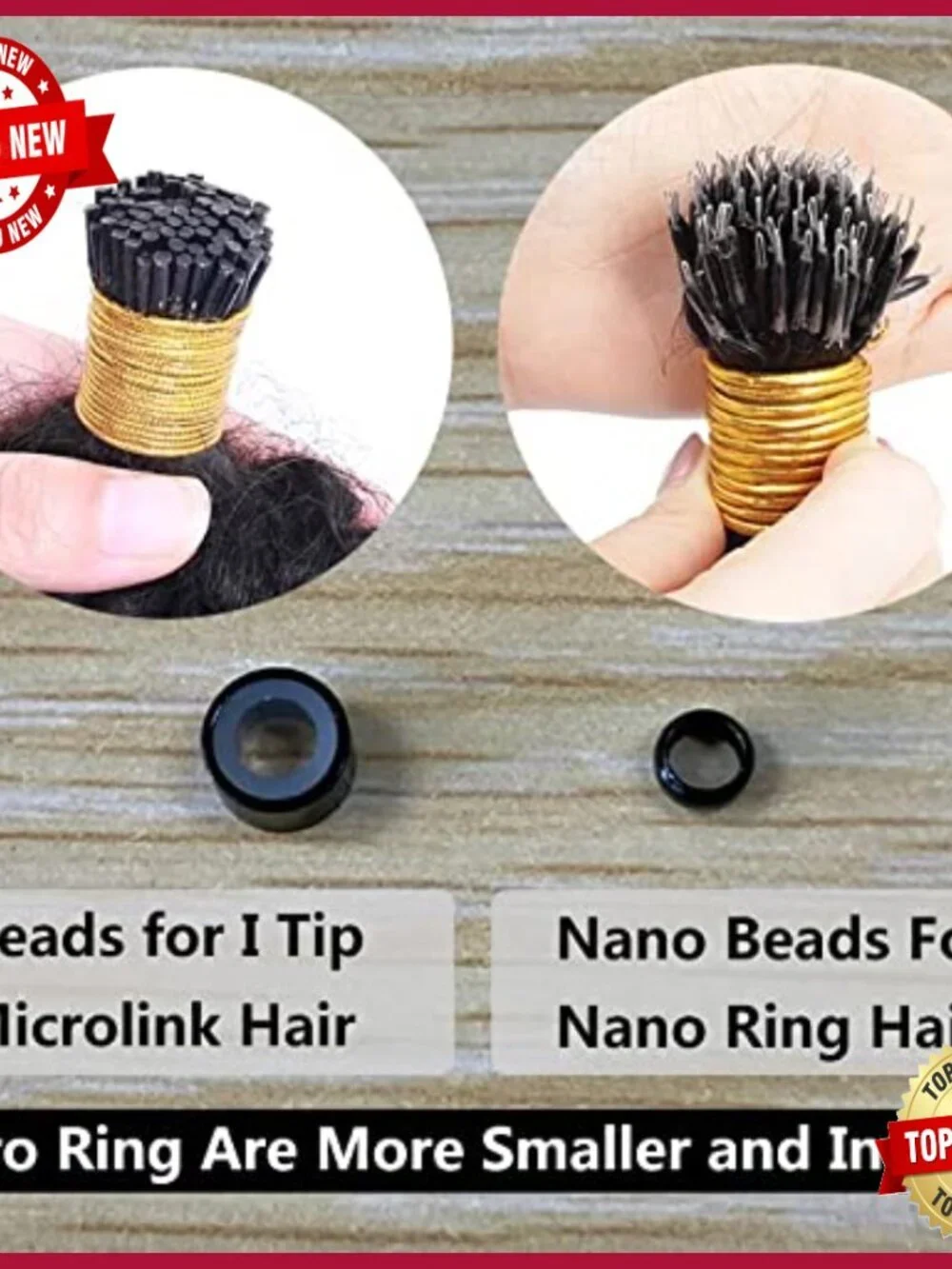 Loose Wave Nano Ring Human Hair Extensions 100g Brazilian Remy 16in